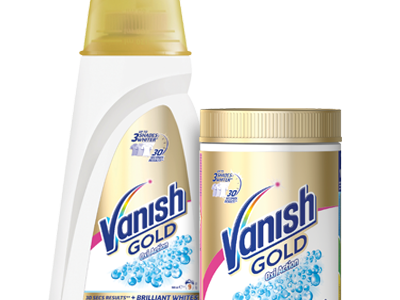 Vanish Gold Oxi Action tekutý odstraňovač skvrn na bílé prádlo a odstraňovač skvrn na bílé prádlo