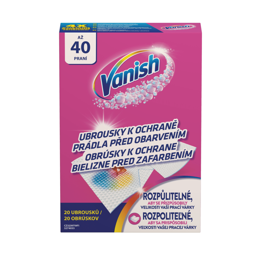 Vanish Color Protect ubrousky k ochraně prádla před obarvením